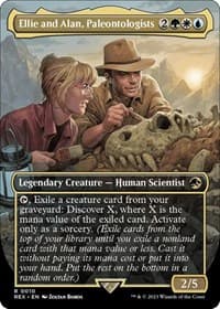 Ellie and Alan, Paleontologists (Borderless) - Universes Beyond: Jurassic World Collection - Magic: The Gathering card