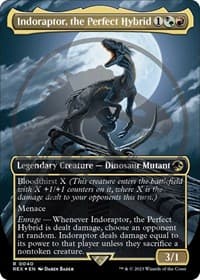 Indoraptor, the Perfect Hybrid (Borderless) (Emblem) - Universes Beyond: Jurassic World Collection - Magic: The Gathering card