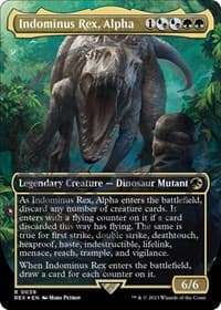 Indominus Rex, Alpha (Borderless) (Emblem) - Universes Beyond: Jurassic World Collection - Magic: The Gathering card