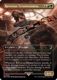 Ravenous Tyrannosaurus (Borderless) (Emblem) - Universes Beyond: Jurassic World Collection - Magic: The Gathering card