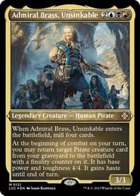 Admiral Brass, Unsinkable (Display Commander) - Thick Stock - Commander: The Lost Caverns of Ixalan - Magic: The Gathering card