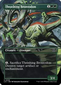 Thrashing Brontodon (Borderless) - The Lost Caverns of Ixalan - Magic: The Gathering card