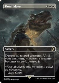 Don't Move (Borderless) - Universes Beyond: Jurassic World Collection - Magic: The Gathering card