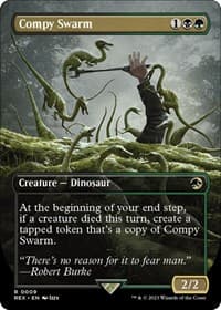 Compy Swarm (Borderless) - Universes Beyond: Jurassic World Collection - Magic: The Gathering card