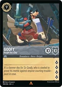 Goofy - Knight for a Day - Rise of the Floodborn - Disney Lorcana card
