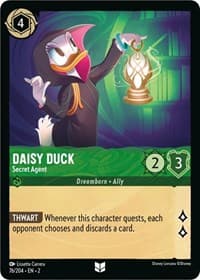 Daisy Duck - Secret Agent - Rise of the Floodborn - Disney Lorcana card