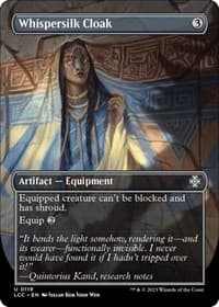 Whispersilk Cloak (Borderless) - Commander: The Lost Caverns of Ixalan - Magic: The Gathering card
