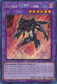 Masked HERO Dark Law (Platinum Secret Rare) - 25th Anniversary Rarity Collection - YuGiOh card