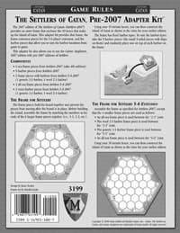 Catan: The Settlers of Catan Pre07 Adaptor Kit - Mayfair Games - Boardgames card