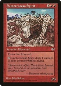 Subterranean Spirit - Mirage - Magic: The Gathering card