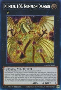 Number 100: Numeron Dragon (Secret Rare) - 25th Anniversary Rarity Collection - YuGiOh card