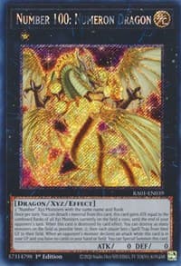 Number 100: Numeron Dragon (Platinum Secret Rare) - 25th Anniversary Rarity Collection - YuGiOh card