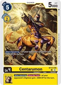 Centarumon - Blast Ace - Digimon Card Game card