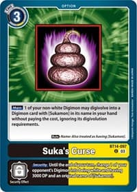 Suka's Curse - Blast Ace - Digimon Card Game card