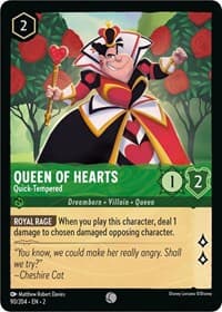 Queen of Hearts - Quick-Tempered - Rise of the Floodborn - Disney Lorcana card