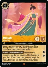 Mulan - Reflecting - Rise of the Floodborn - Disney Lorcana card