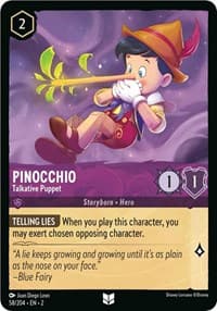 Pinocchio - Talkative Puppet - Rise of the Floodborn - Disney Lorcana card