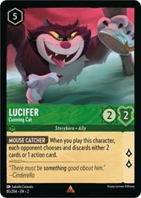 Lucifer - Cunning Cat - Rise of the Floodborn - Disney Lorcana card