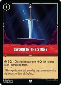 Sword in the Stone - Rise of the Floodborn - Disney Lorcana card