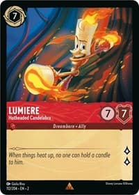 Lumiere - Hotheaded Candelabra - Rise of the Floodborn - Disney Lorcana card