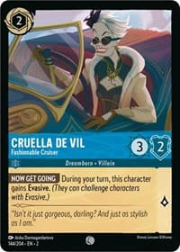 Cruella De Vil - Fashionable Cruiser - Rise of the Floodborn - Disney Lorcana card