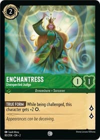 Enchantress - Unexpected Judge - Rise of the Floodborn - Disney Lorcana card