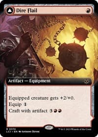 Dire Flail (Extended Art) - The Lost Caverns of Ixalan - Magic: The Gathering card