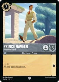 Prince Naveen - Penniless Royal - Rise of the Floodborn - Disney Lorcana card