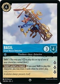 Basil - Great Mouse Detective - Rise of the Floodborn - Disney Lorcana card