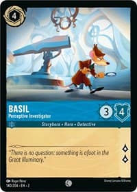 Basil - Perceptive Investigator - Rise of the Floodborn - Disney Lorcana card