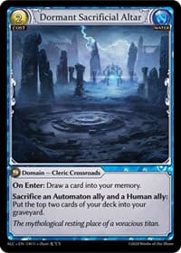 Dormant Sacrificial Altar - Alchemical Revolution - Grand Archive TCG card