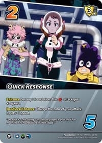 Quick Response (XR) - UniVersus: My Hero Academia: Jet Burn - UniVersus card