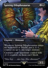 Spitting Dilophosaurus (Borderless) - Universes Beyond: Jurassic World Collection - Magic: The Gathering card