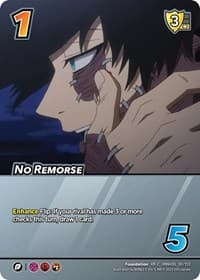 No Remorse (XR) - UniVersus: My Hero Academia: Jet Burn - UniVersus card