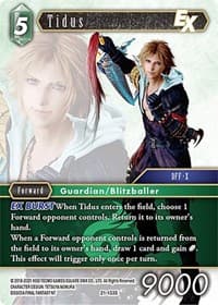 Tidus EX - Beyond Destiny - Final Fantasy TCG card