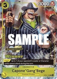 Capone"Gang"Bege (CS 2023 Top Players Pack) [Winner] - One Piece Promotion Cards - One Piece Card Game card