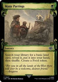 Many Partings (Showcase Scrolls) - Universes Beyond: The Lord of the Rings: Tales of Middle-earth - Magic: The Gathering card