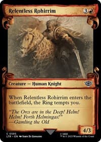 Relentless Rohirrim (Showcase Scrolls) - Universes Beyond: The Lord of the Rings: Tales of Middle-earth - Magic: The Gathering card