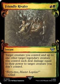 Friendly Rivalry (Showcase Scrolls) - Universes Beyond: The Lord of the Rings: Tales of Middle-earth - Magic: The Gathering card