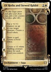 Of Herbs and Stewed Rabbit (Showcase Scrolls) - Commander: The Lord of the Rings: Tales of Middle-earth - Magic: The Gathering card