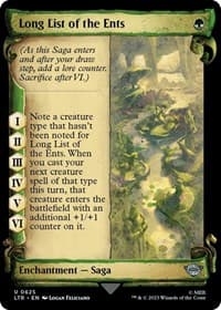 Long List of the Ents (Showcase Scrolls) - Universes Beyond: The Lord of the Rings: Tales of Middle-earth - Magic: The Gathering card