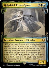 Galadriel, Elven-Queen (Showcase Scrolls) - Commander: The Lord of the Rings: Tales of Middle-earth - Magic: The Gathering card