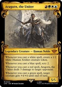 Aragorn, the Uniter (Showcase Scrolls) - Universes Beyond: The Lord of the Rings: Tales of Middle-earth - Magic: The Gathering card