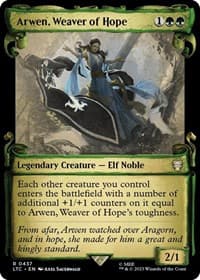 Arwen, Weaver of Hope (Showcase Scrolls) - Commander: The Lord of the Rings: Tales of Middle-earth - Magic: The Gathering card
