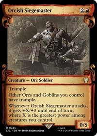 Orcish Siegemaster (Showcase Scrolls) - Commander: The Lord of the Rings: Tales of Middle-earth - Magic: The Gathering card
