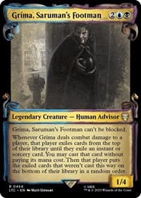 Grima, Saruman's Footman (Showcase Scrolls) - Commander: The Lord of the Rings: Tales of Middle-earth - Magic: The Gathering card