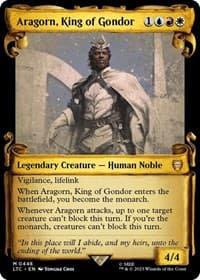 Aragorn, King of Gondor (Showcase Scrolls) - Commander: The Lord of the Rings: Tales of Middle-earth - Magic: The Gathering card