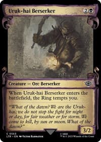 Uruk-hai Berserker (Showcase Scrolls) - Universes Beyond: The Lord of the Rings: Tales of Middle-earth - Magic: The Gathering card