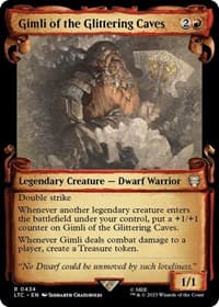 Gimli of the Glittering Caves (Showcase Scrolls) - Commander: The Lord of the Rings: Tales of Middle-earth - Magic: The Gathering card