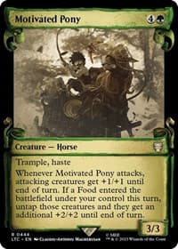Motivated Pony (Showcase Scrolls) - Commander: The Lord of the Rings: Tales of Middle-earth - Magic: The Gathering card